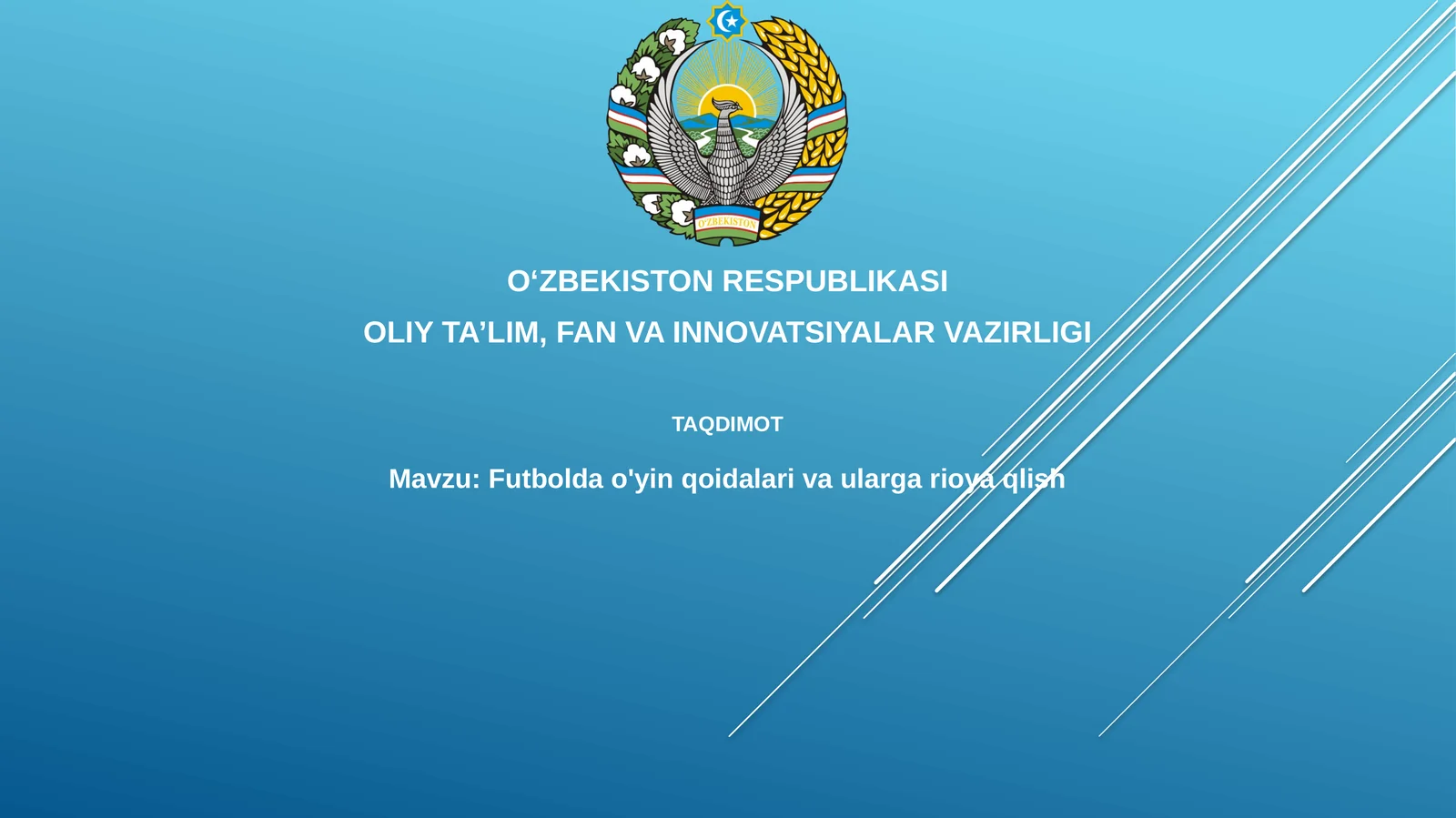 Futbolda o'yin qoidalari va ularga rioya qilish