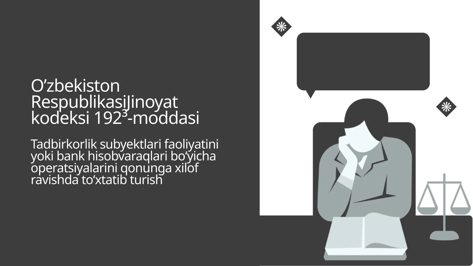 O’zbekiston Respublikasi Jinoyat kodeksi 192³-moddasi