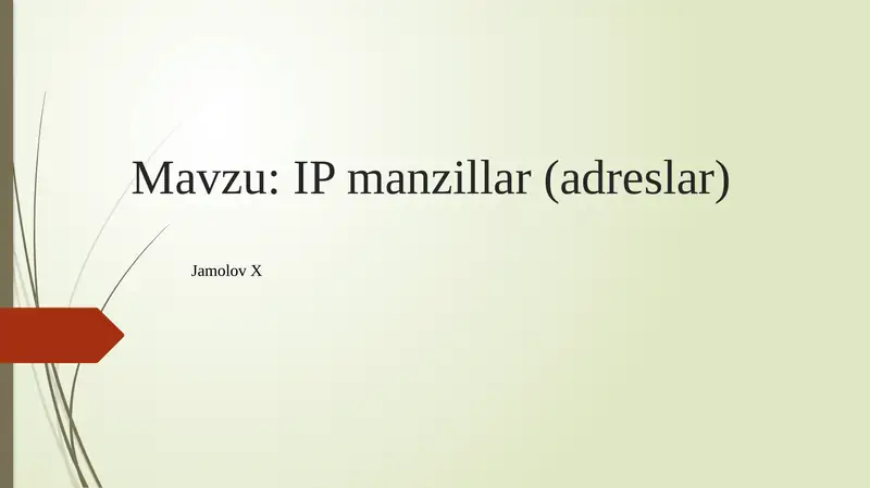 IPmanzillar(adreslar)