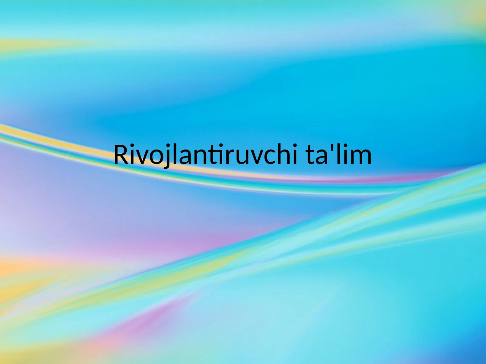 Rivojlantiruvchita'lim