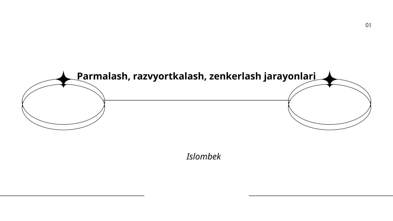 Parmalash, razvyortkalash, zenkerlash jarayonlari