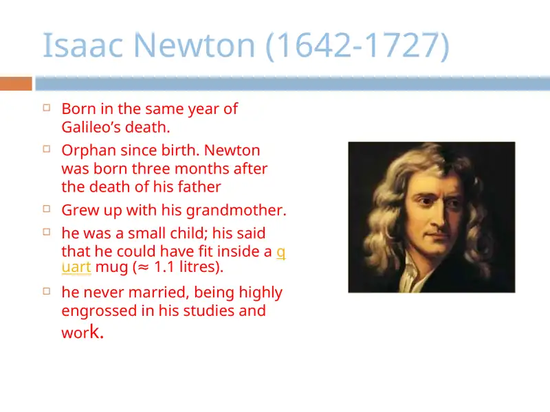 Isaac Newton (1642-1727)