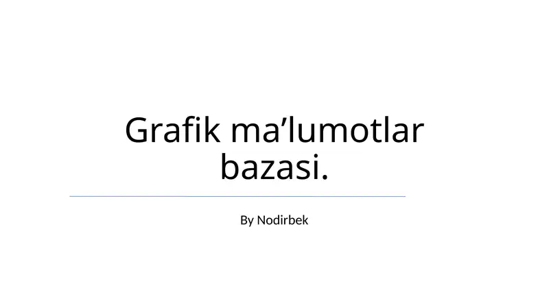 Grafik maʼlumotlar bazasi