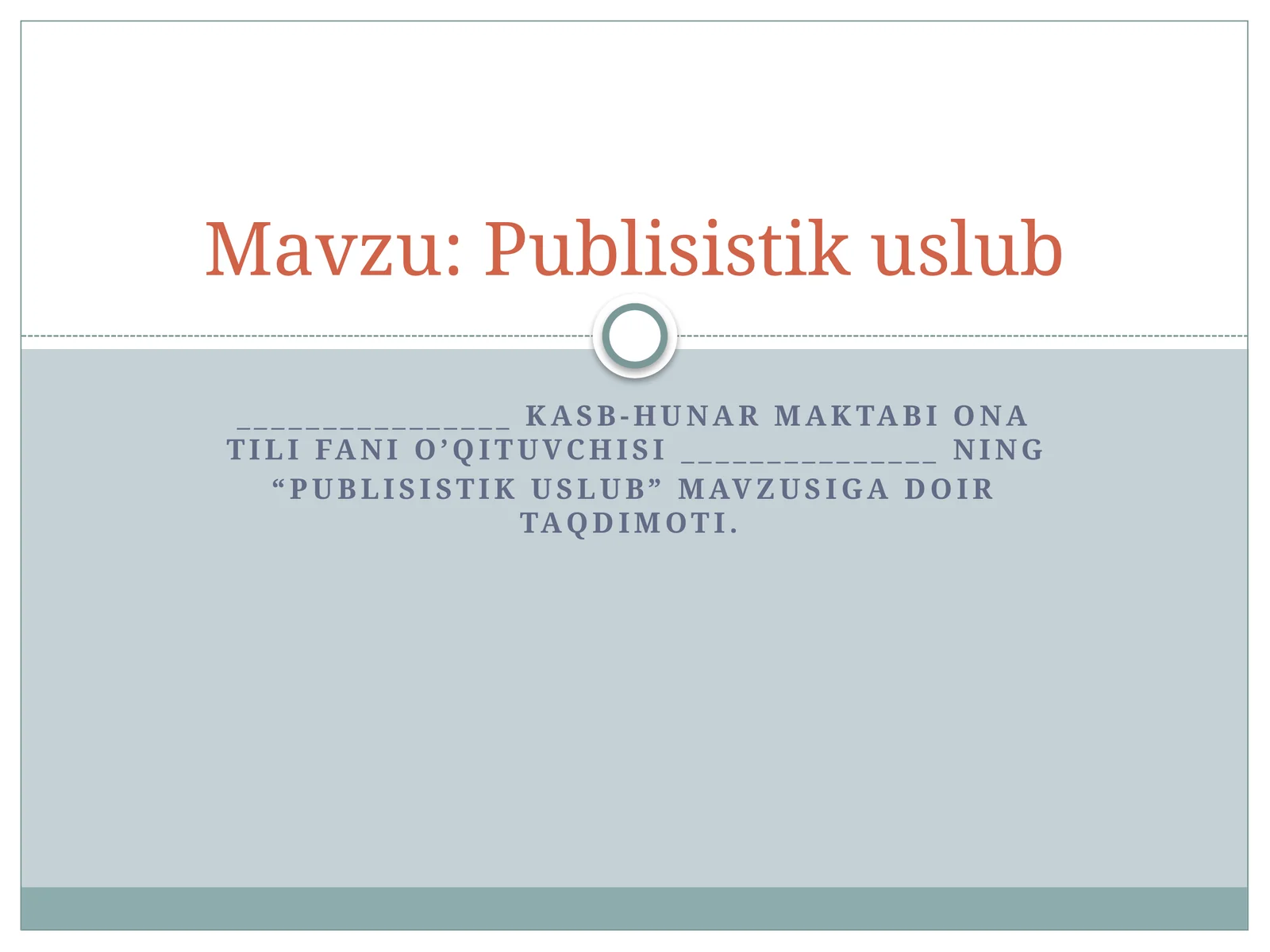 PUBLISISTIK USLUB