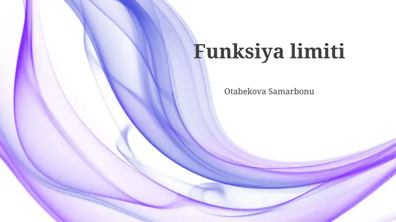 Cheksizlikdagi Limitlar