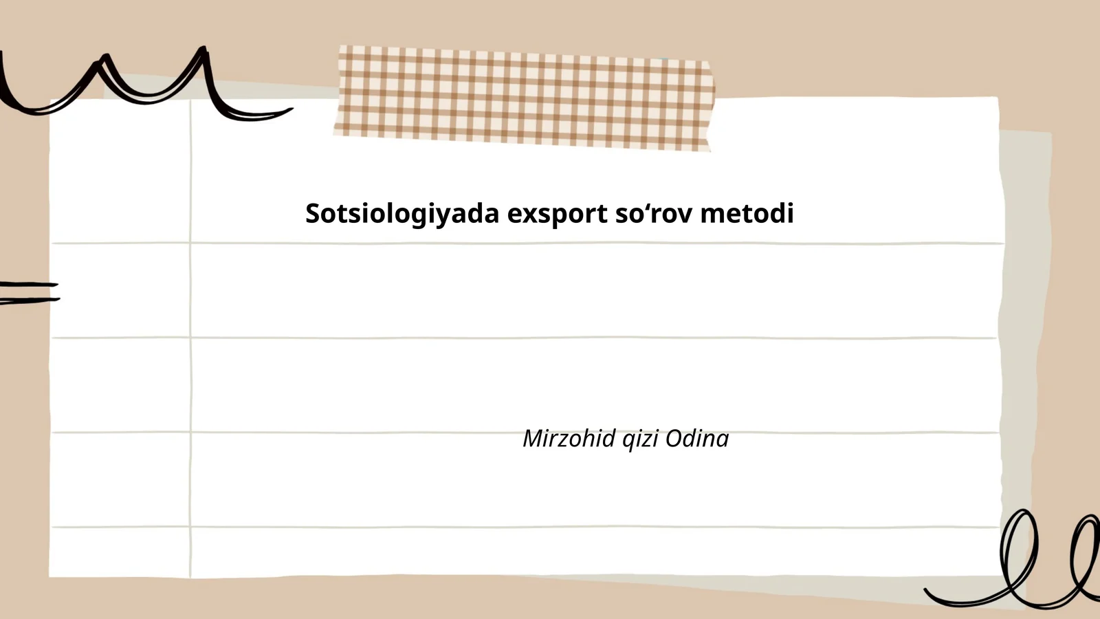 Eksport so‘rov metodi asoslari