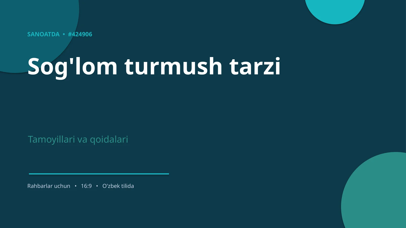 Sog'lom turmush tarzi