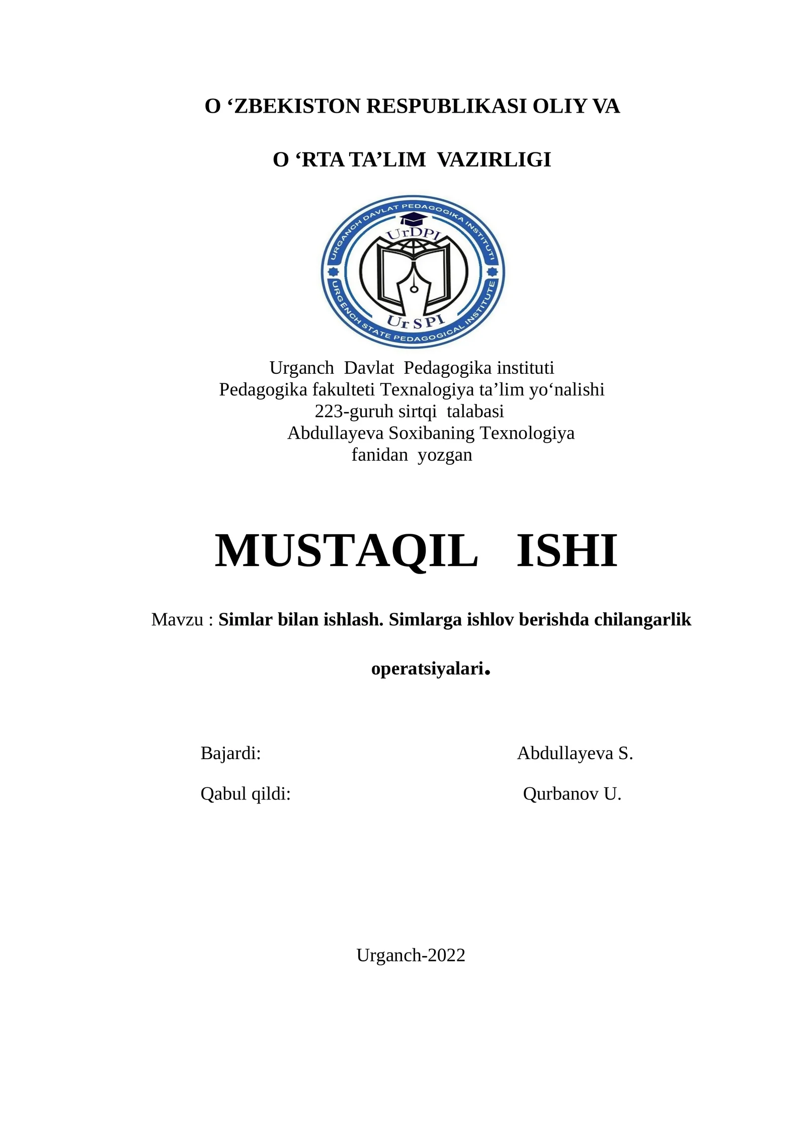 Chilangarlik operatsiyalari