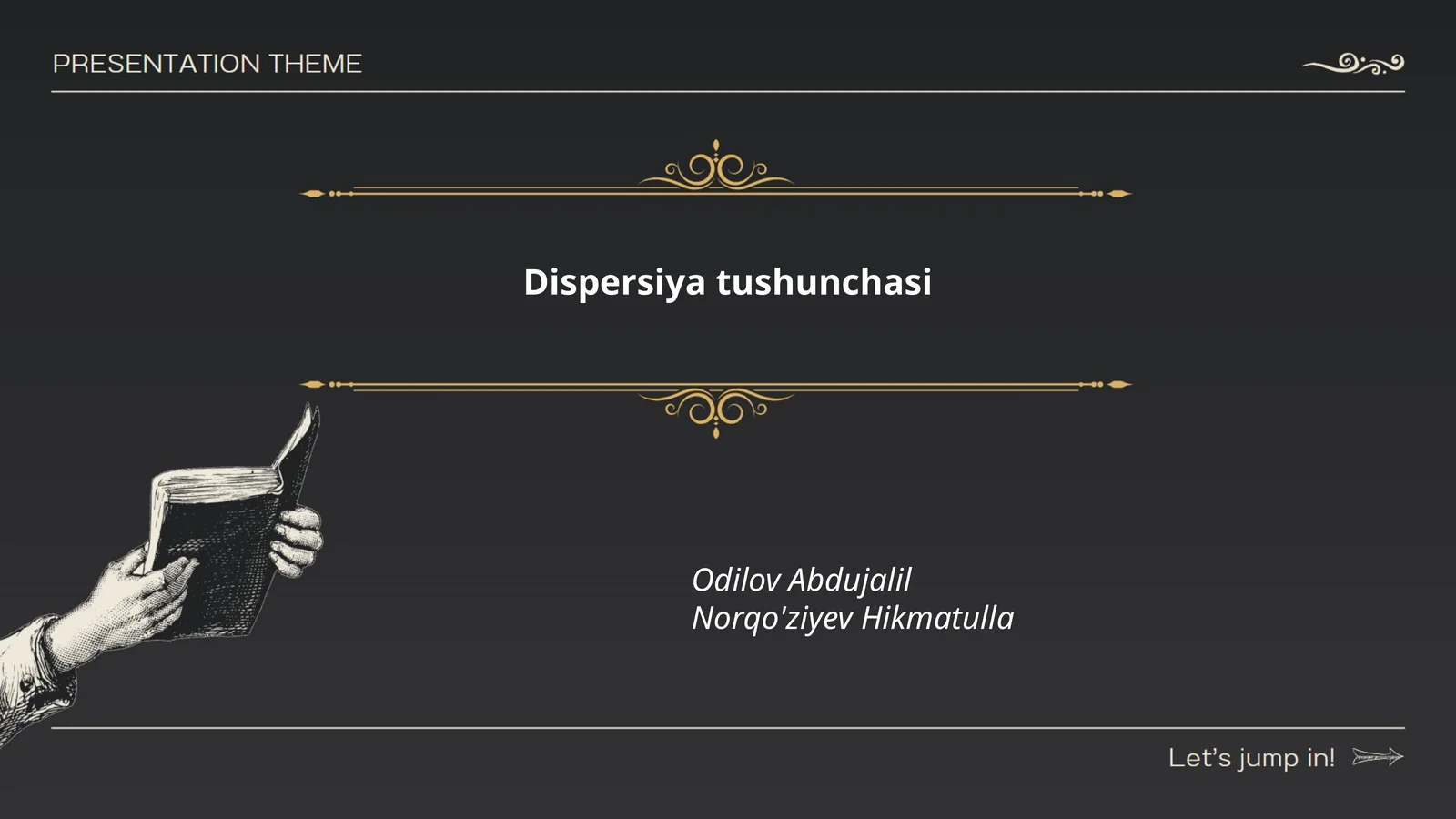 Dispersiya tushunchasi