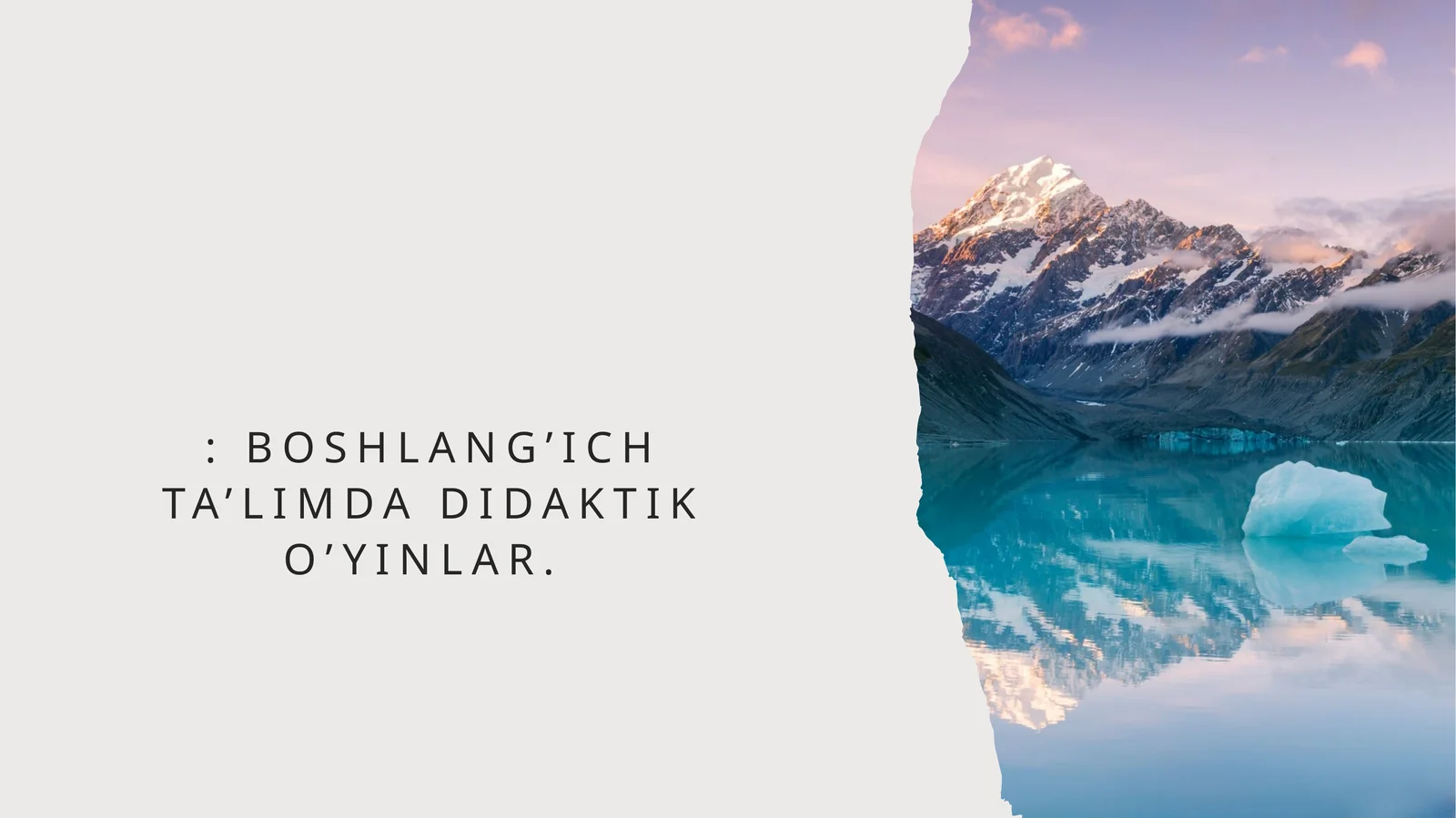 Didaktik o'yinlar