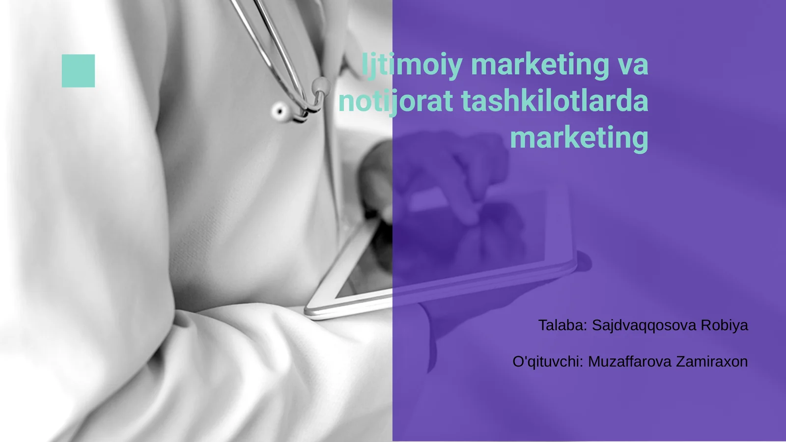 Ijtimoiy marketing va notijorat tashkilotlarda marketing