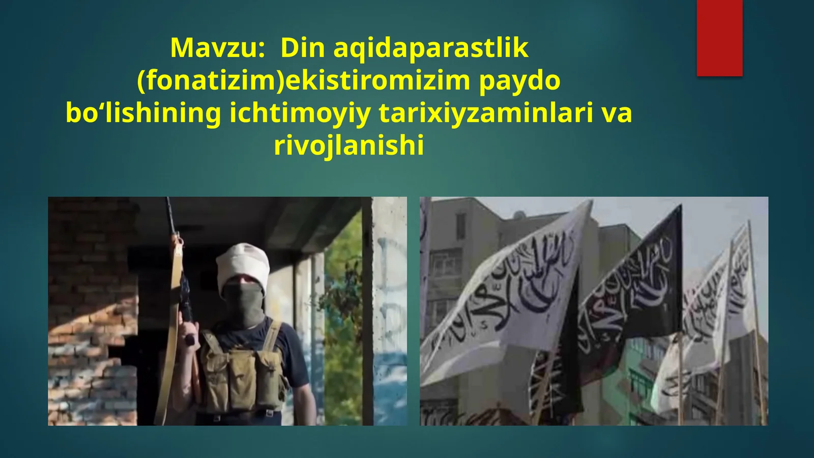 Din aqidaparastlik (fonatizim)ekistiromizim paydo boʻlishining ichtimoyiy tarixiyzaminlari va rivojlanishi