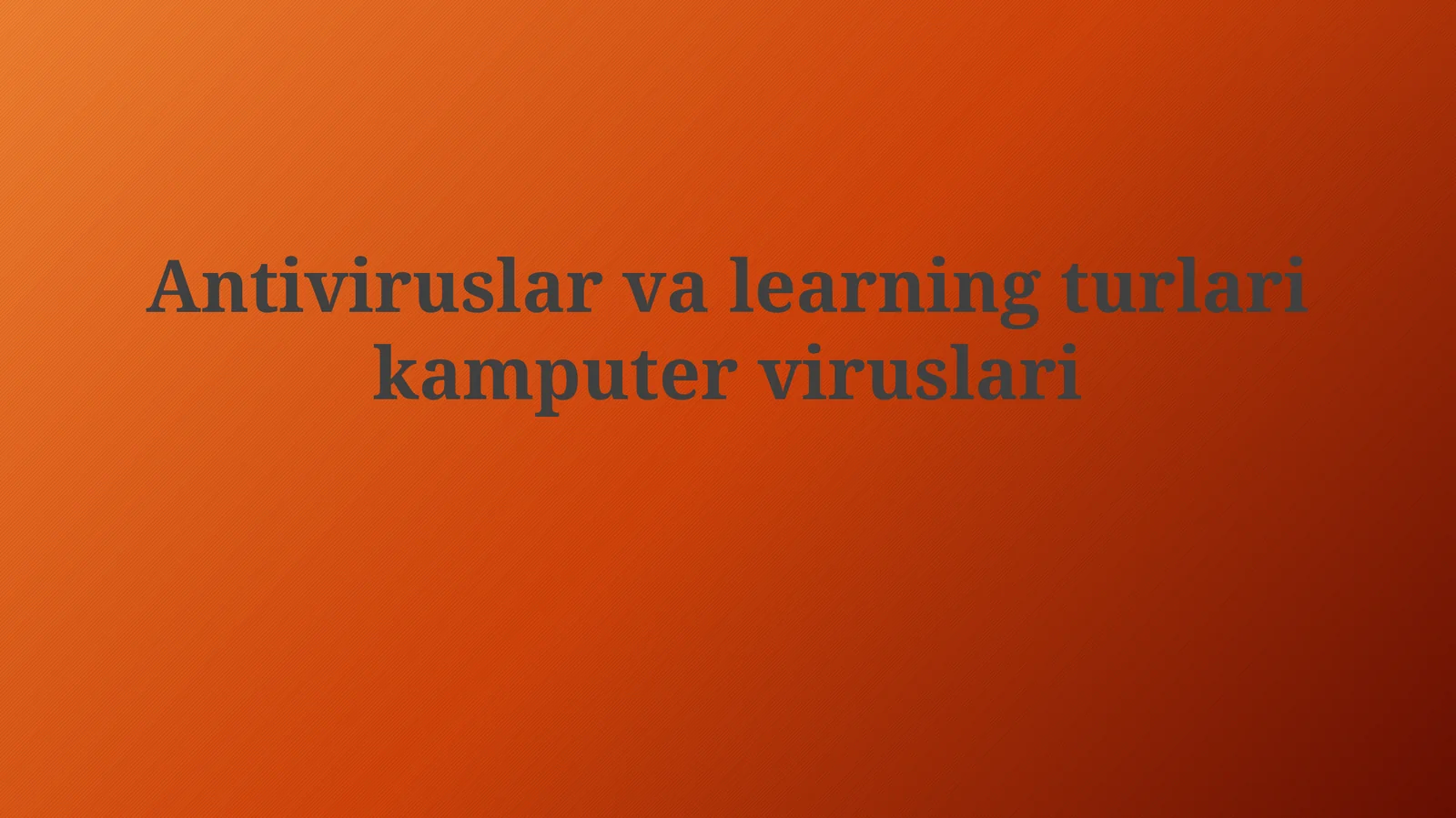 Antivirus dasturlar