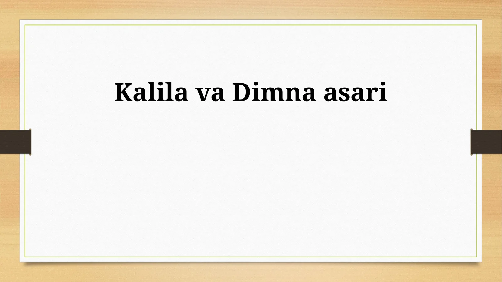 Kalila va Dimna asari