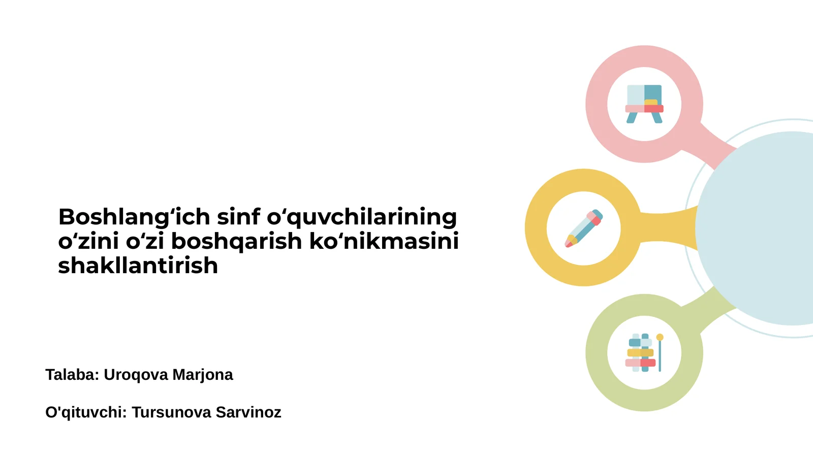 Oʻzini boshqarish koʻnikmasini shakllantirish