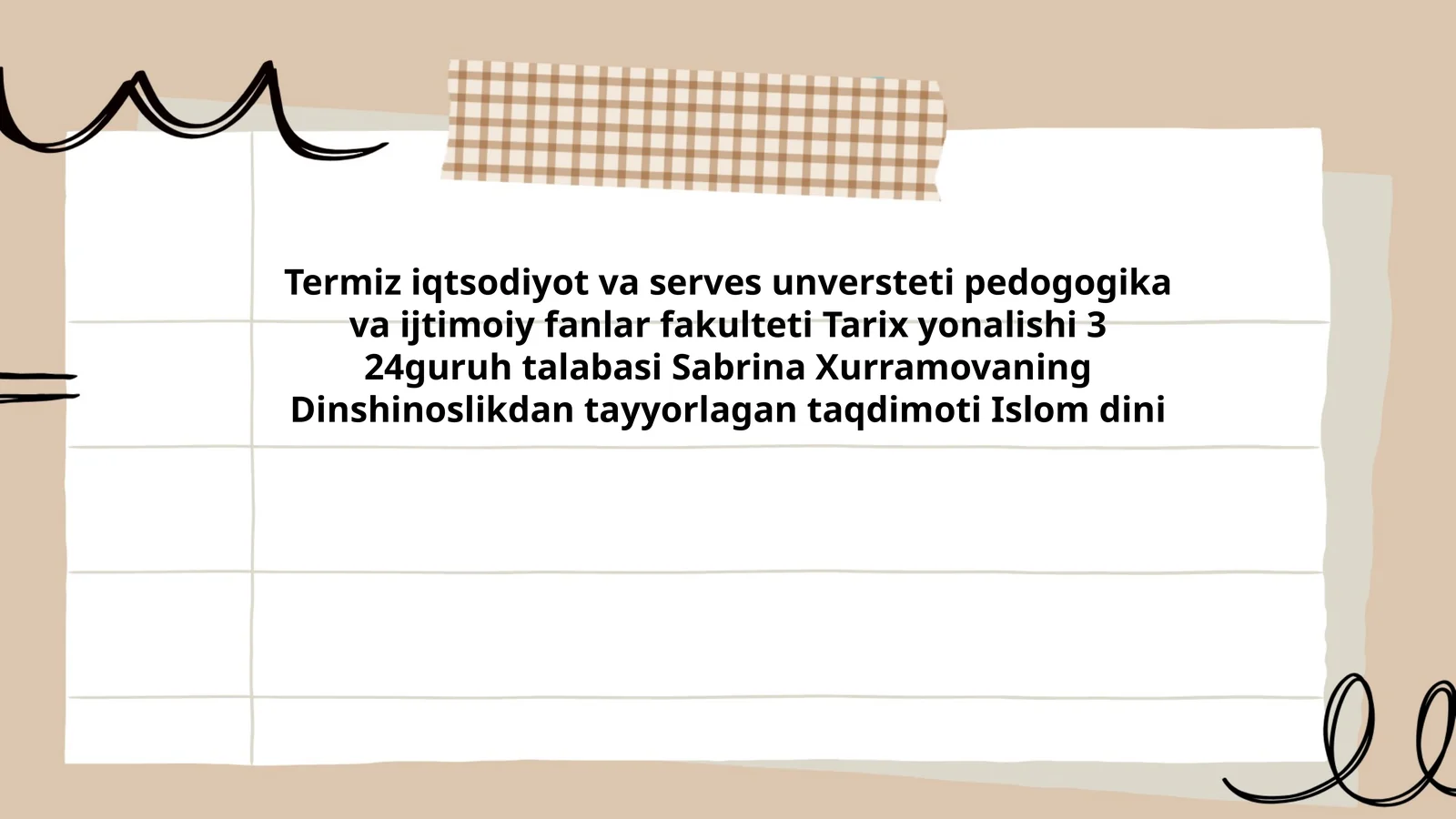 Islom dini taqdimoti