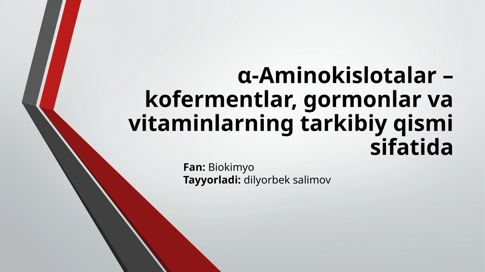 α-Aminokislotalar–kofermentlar,gormonlarvavitaminlarningtarkibiyqismisifatida