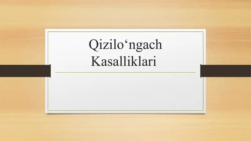 Qiziloʻngach Kasalliklari