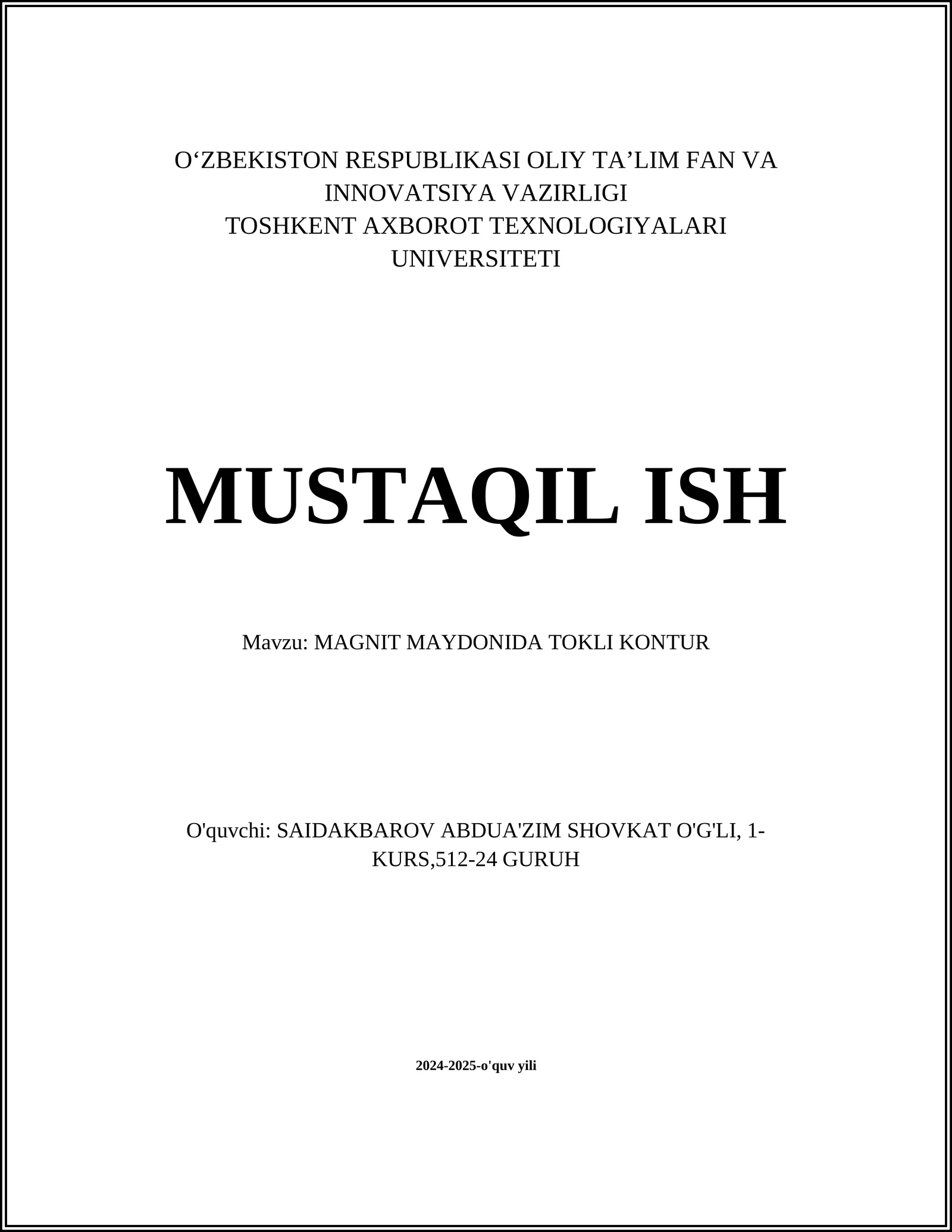 MAGNIT MAYDONIDA TOKLI KONTUR