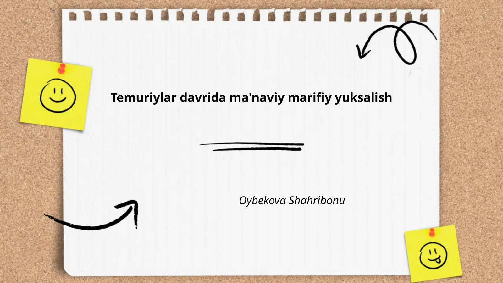 Temuriylar davrida ma'naviy marifiy yuksalish
