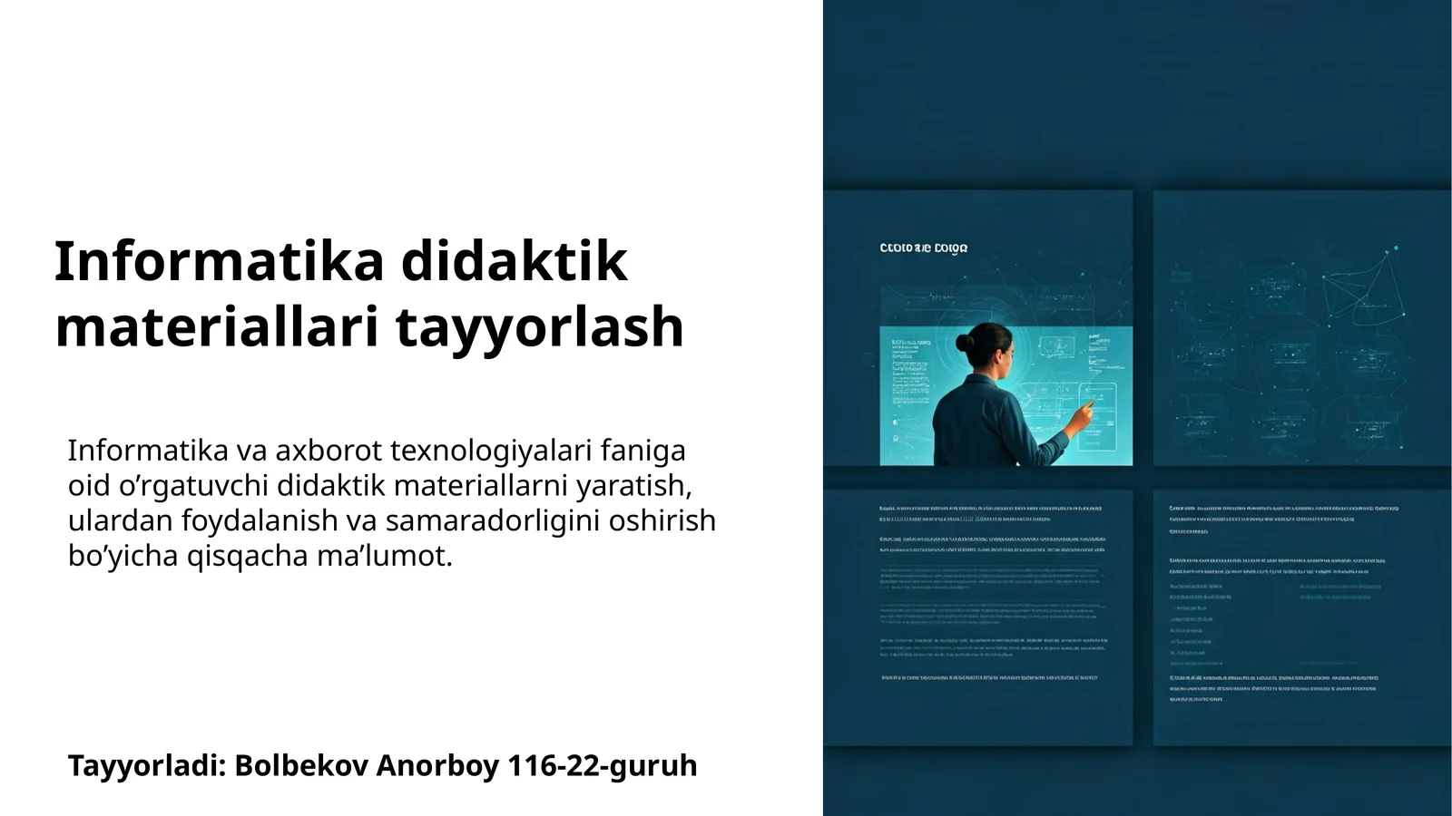 Ma'lumotlar bazalari va SQL so'rovlarini o'qitish