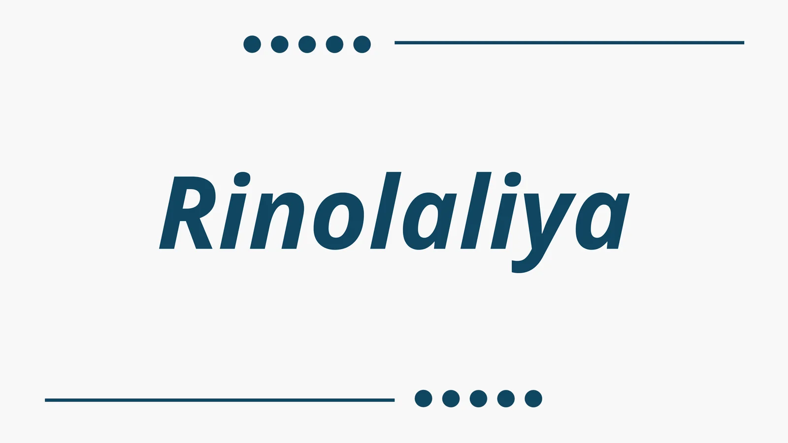 Rinolaliya