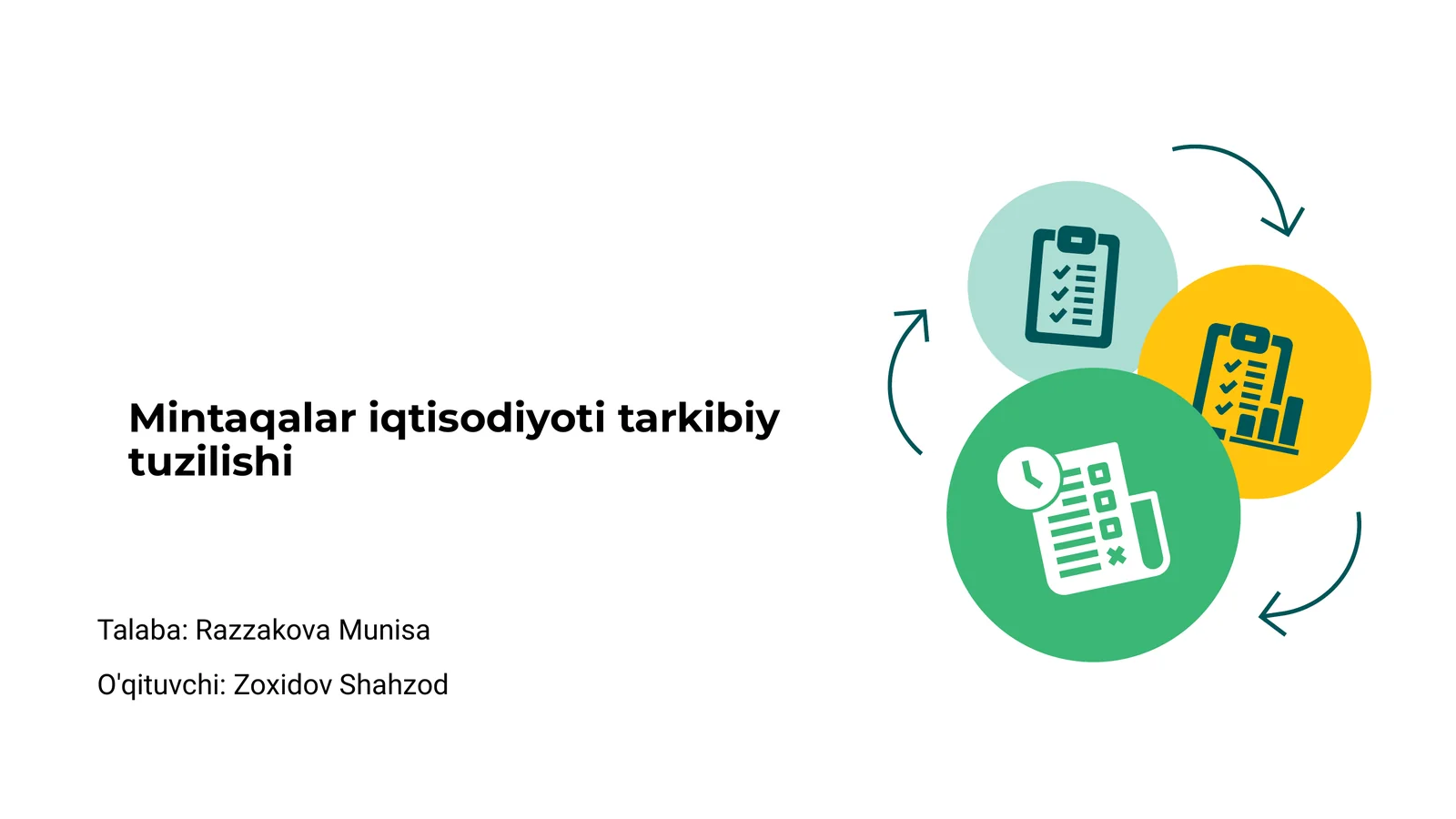 Mintaqalar iqtisodiyoti tarkibiy tuzilishi