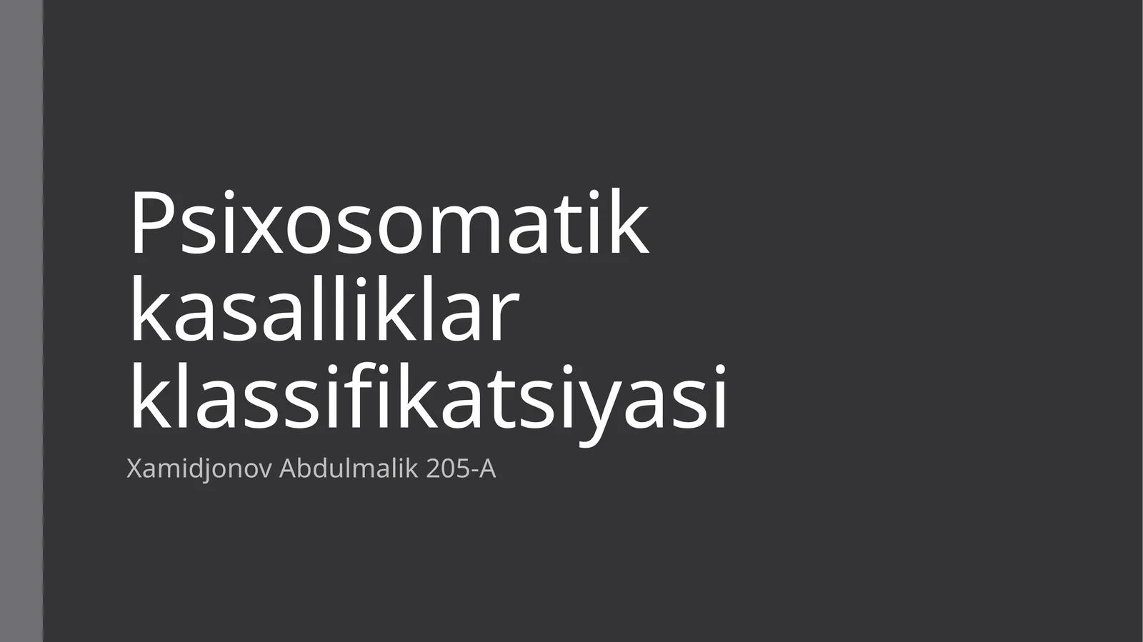 Psixosomatikkasalliklarklassifikatsiyasi