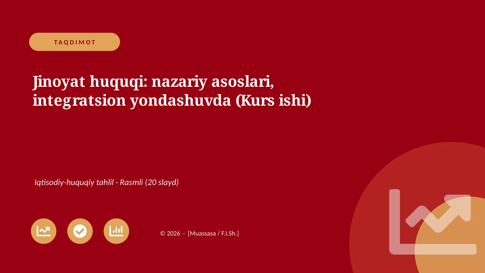 Jinoyat huquqi: nazariy asoslari, integratsion yondashuvda (Kurs ishi)
