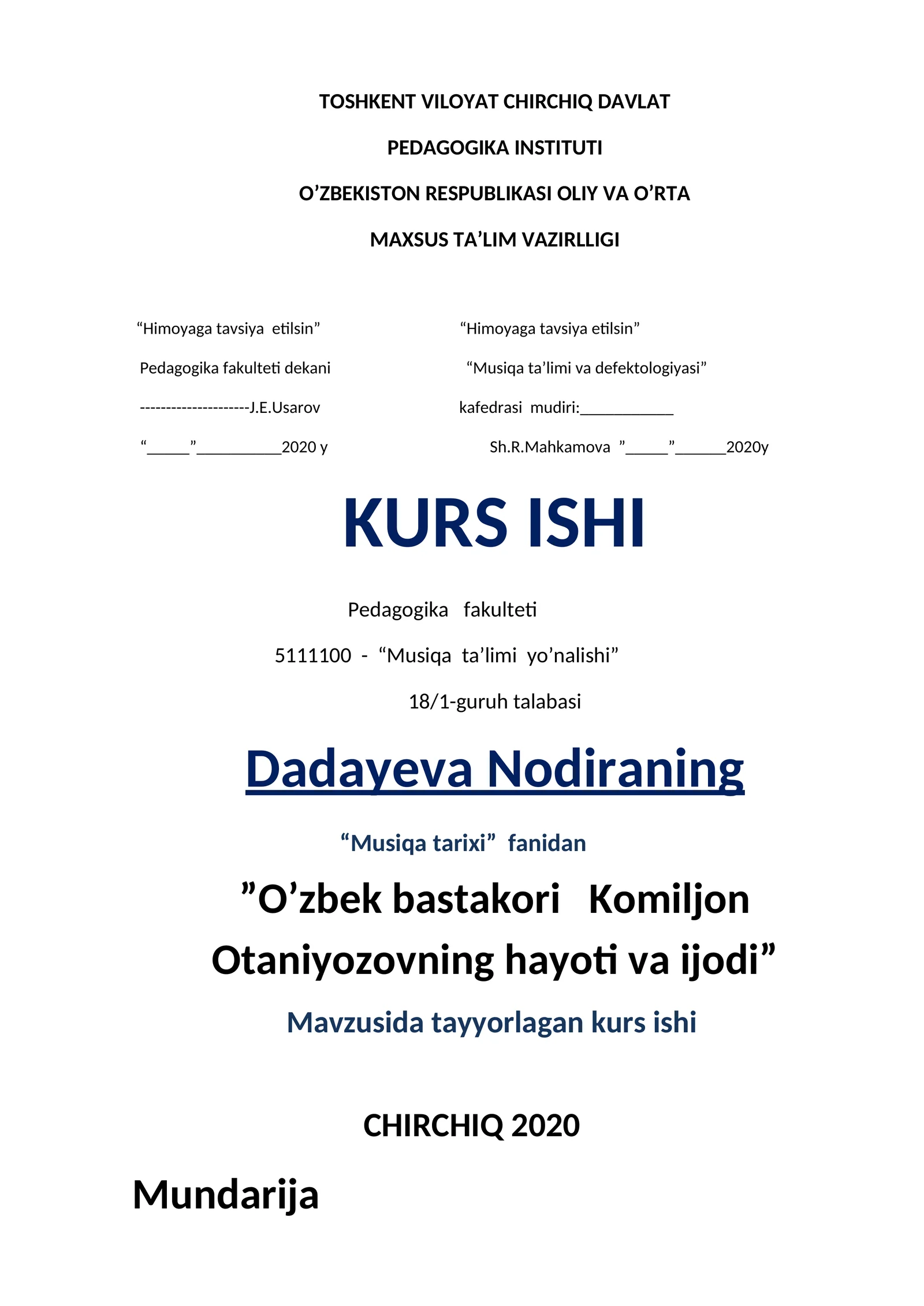 O’zbek bastakori Komiljon Otaniyozovning hayoti va ijodi