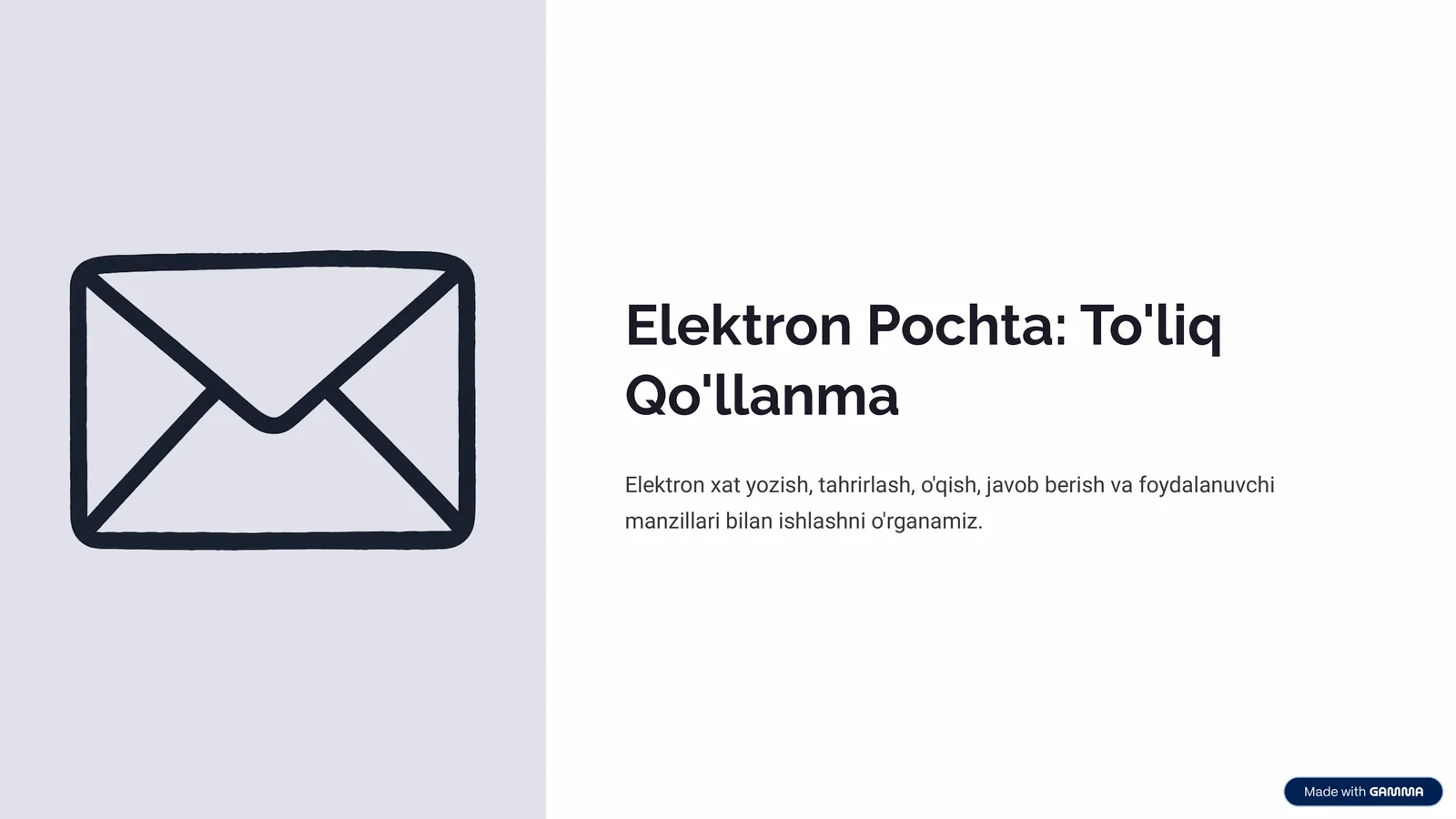 Elektron Pochta: To'liq Qo'llanma