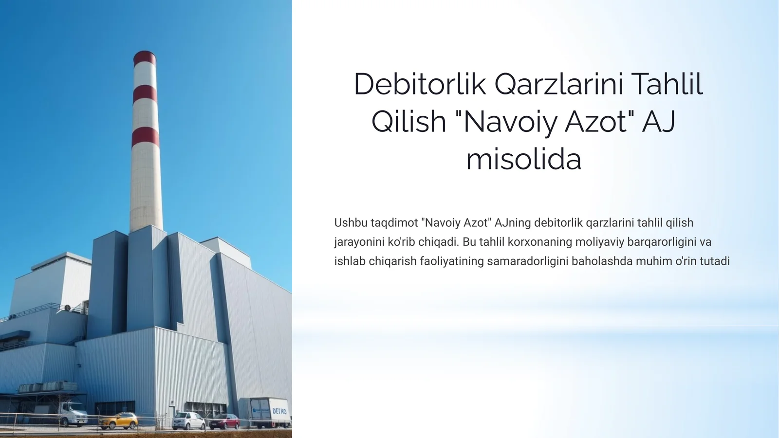 Debitorlik Qarzlarini Tahlil Qilish