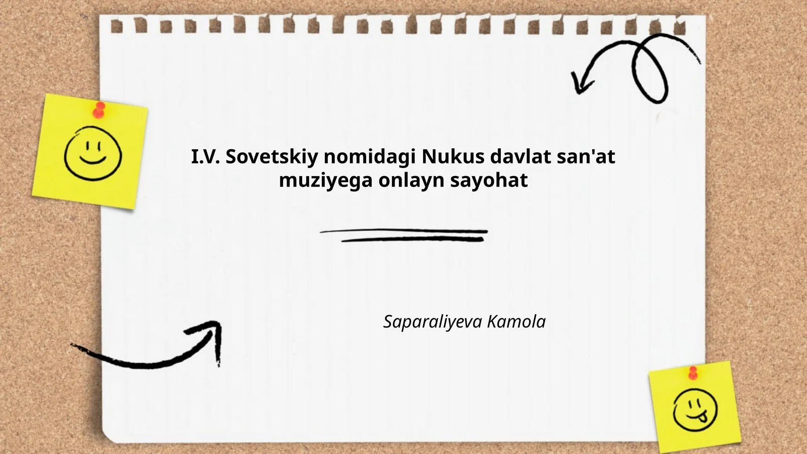 I.V. Sovetskiy nomidagi Nukus davlat san'at muziyega onlayn sayohat