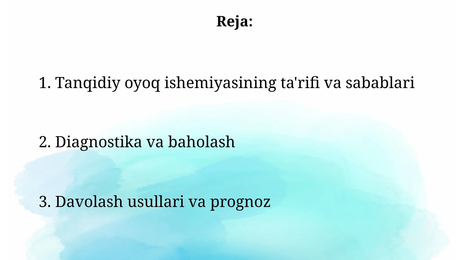 Tanqidiy oyoq ishemiyasining ta'rifi va sabablari Diagnostika va baholash . Davolash usullari va prognoz