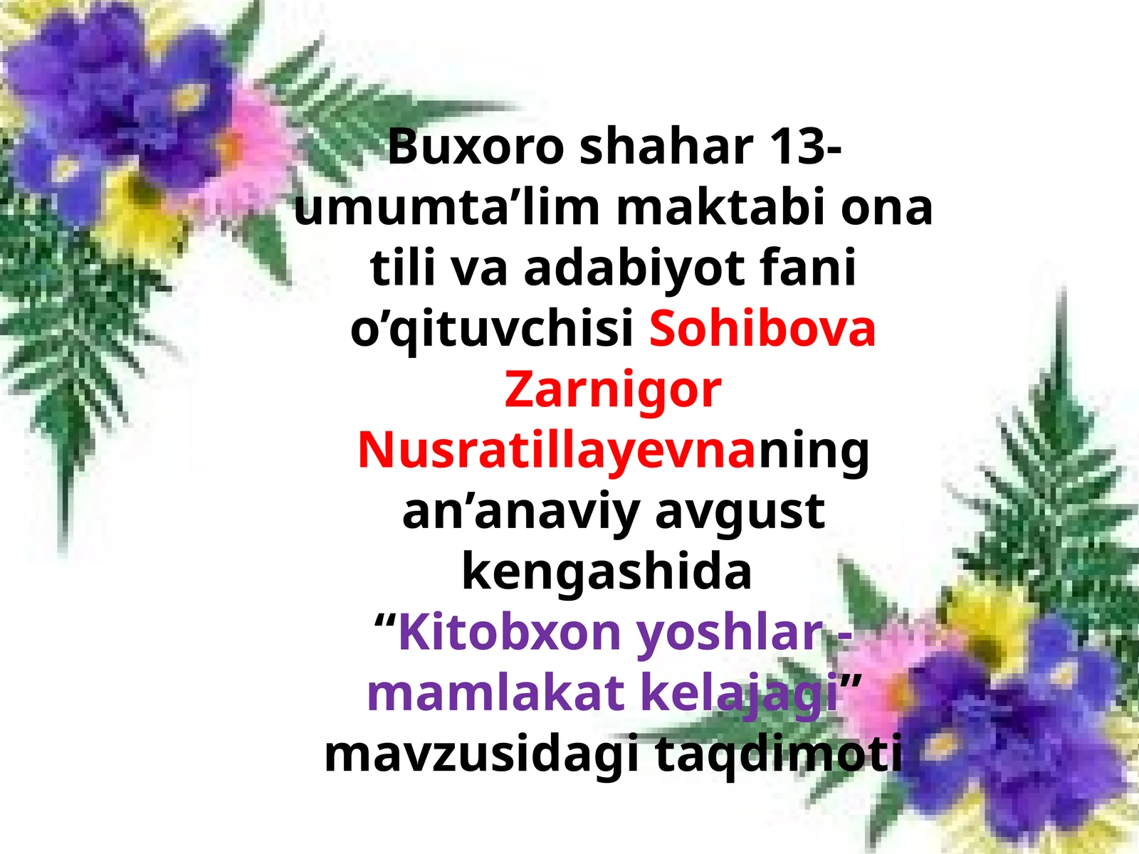 Kitobxonyoshlar-mamlakatkelajagi