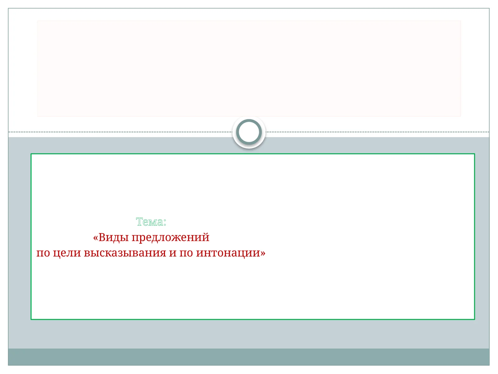 Виды предложений по цели высказывания и по интонации