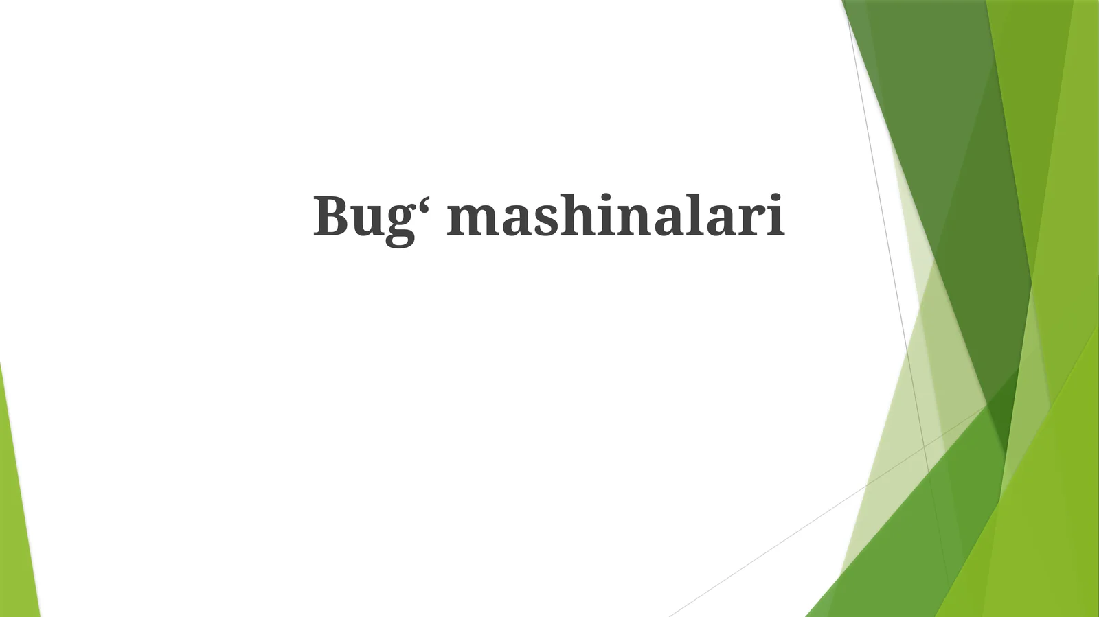 Bugʻmashinalari