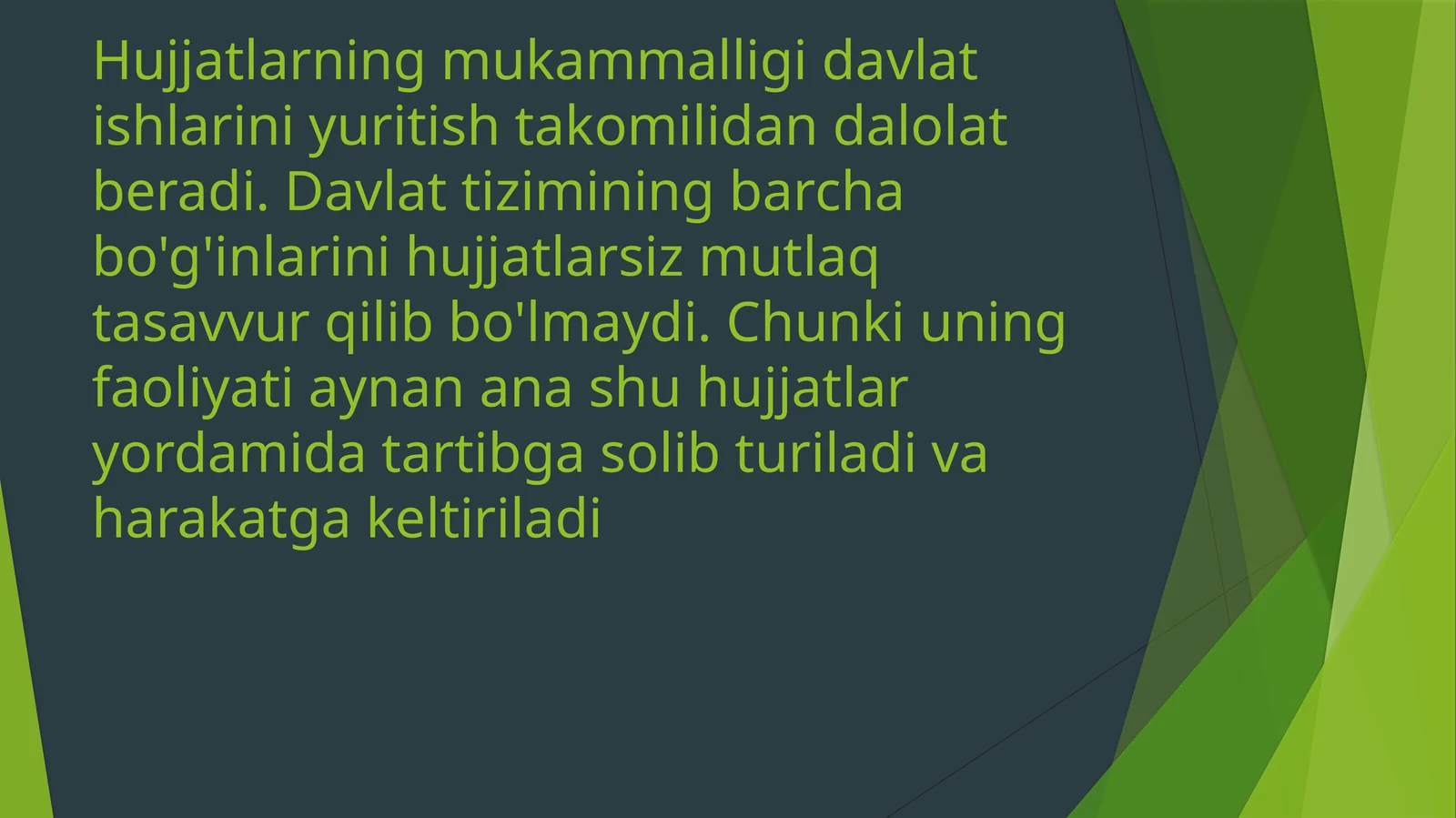 Hujjatlar bilan ishlash