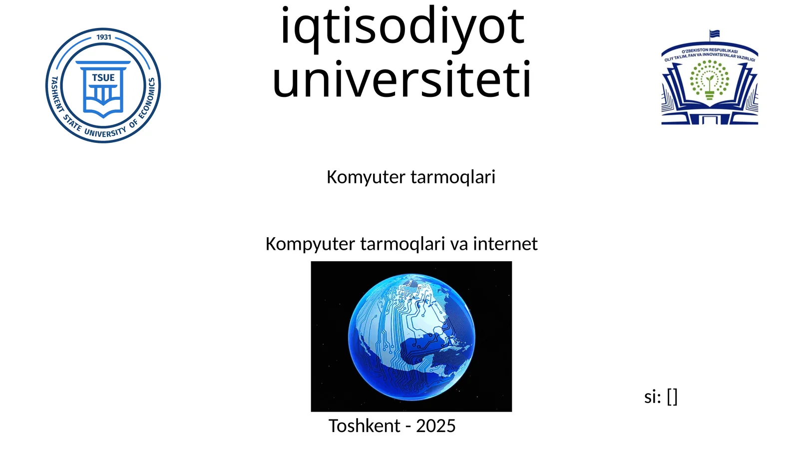 Kompyuter tarmoqlari va internet