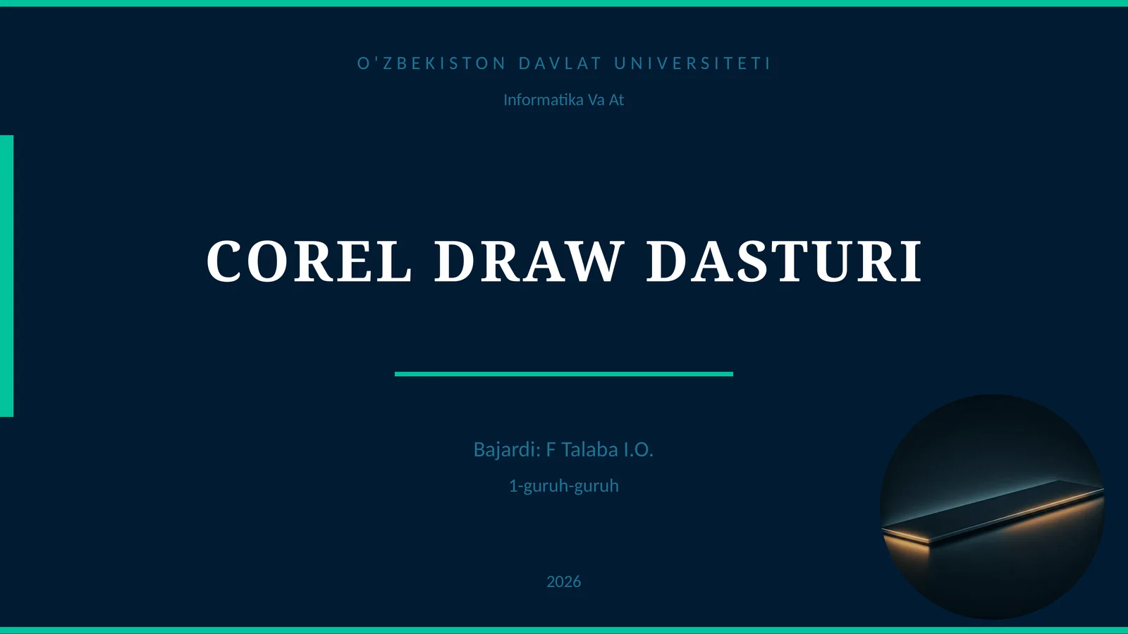 COREL DRAW DASTURI