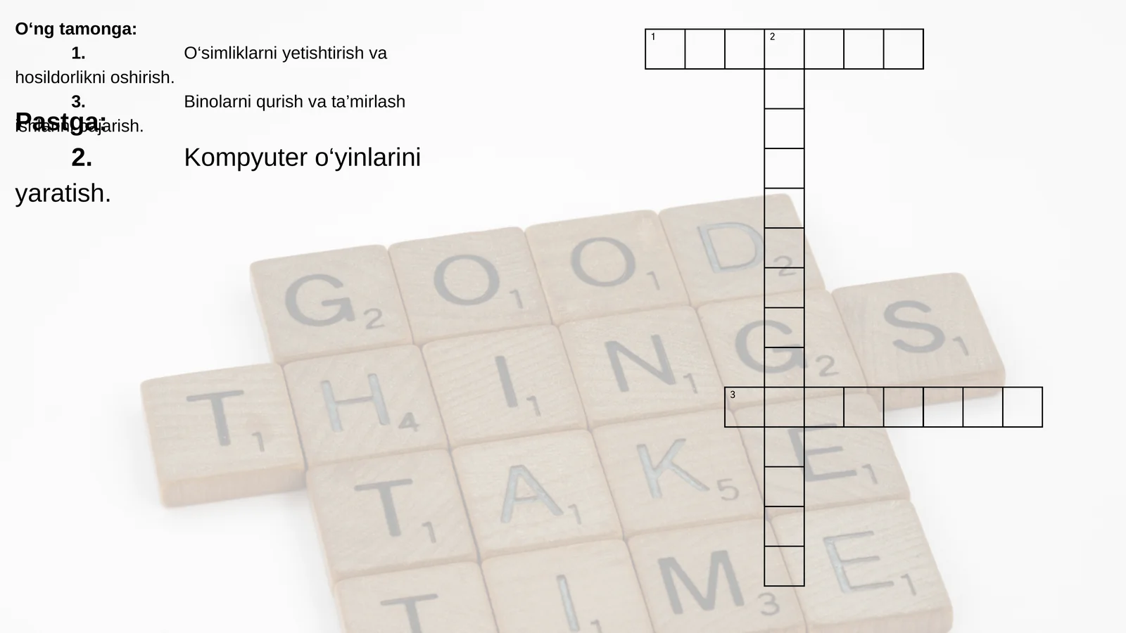 O‘simliklarni yetishtirish va hosildorlikni oshirish