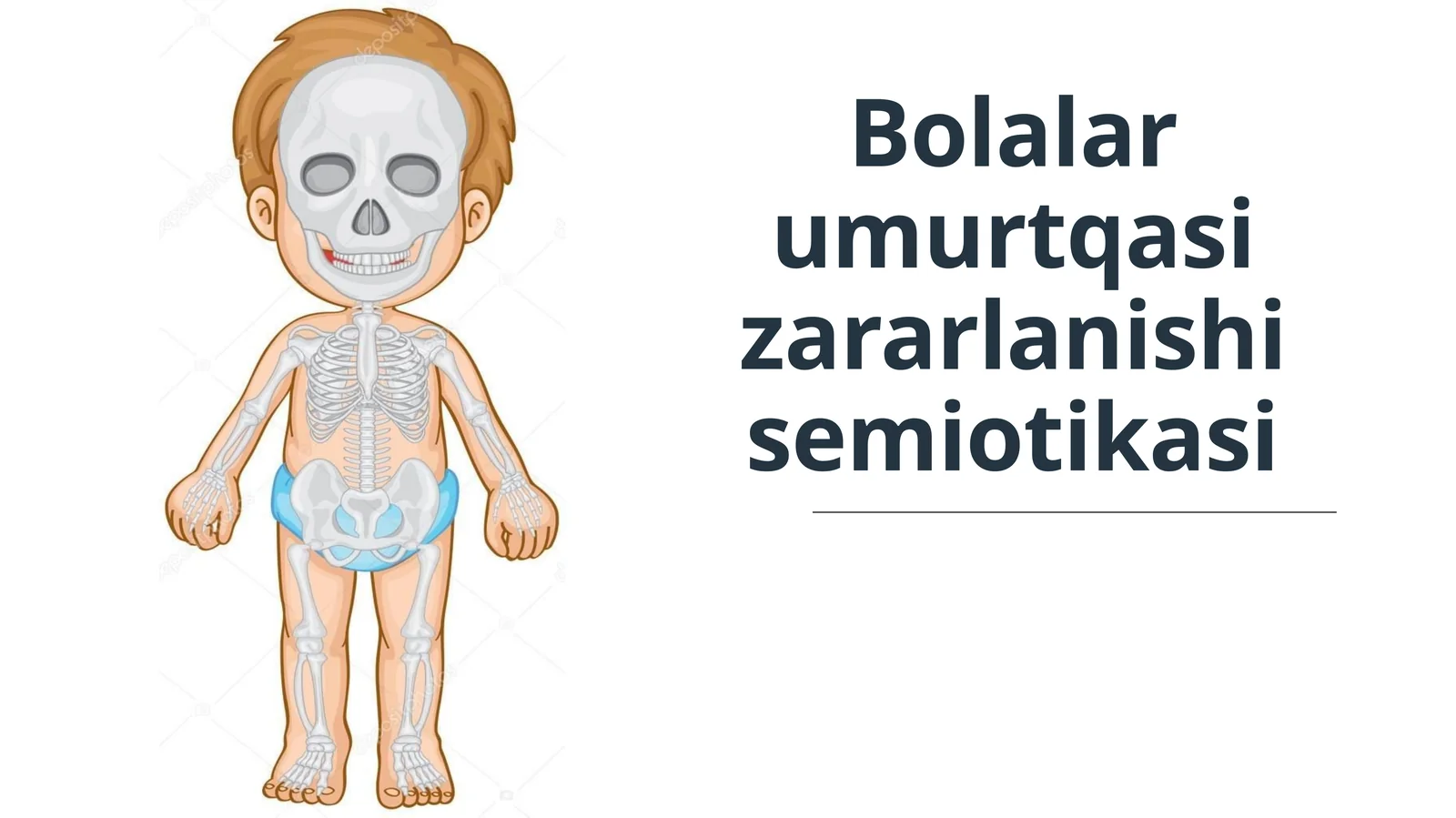 Bolalar umurtqasi zararlanishi semiotikasi