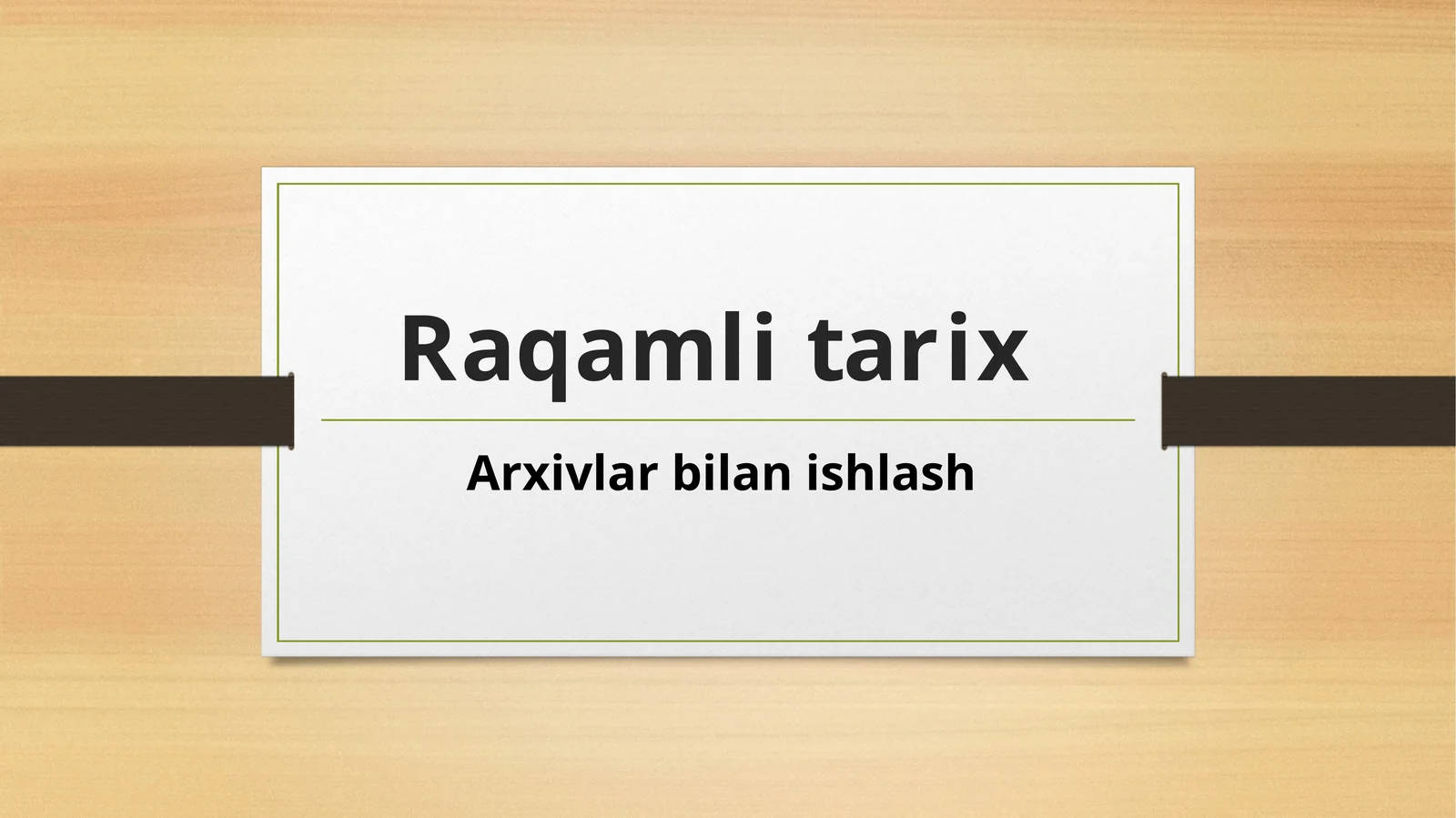 Arxivlar bilan ishlash