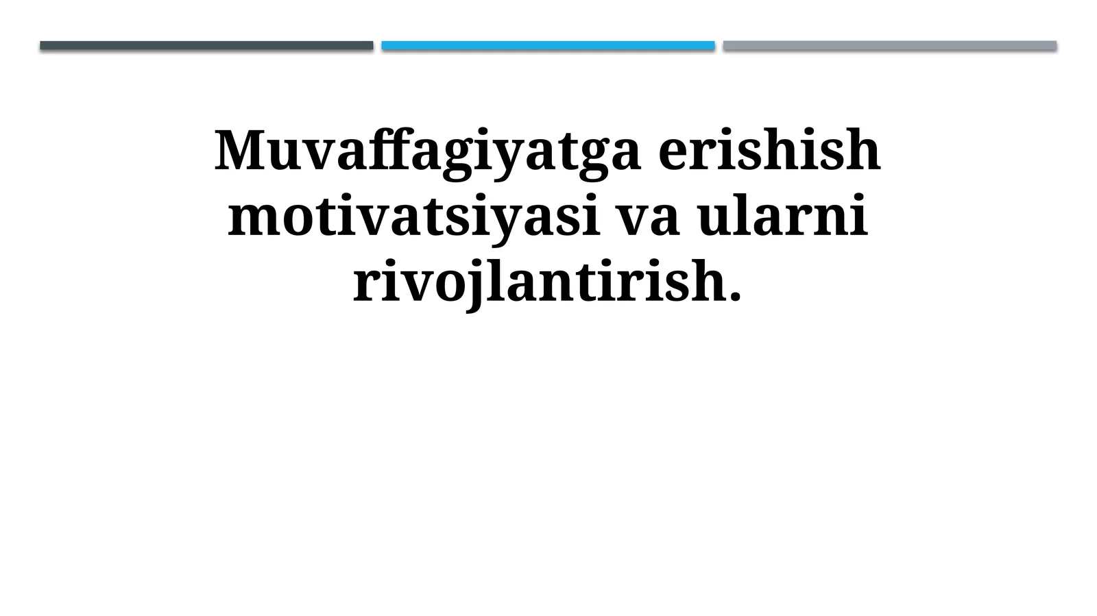 Ижобий фикрлаш ва ўзгага ишонишнинг уйғунлиги
