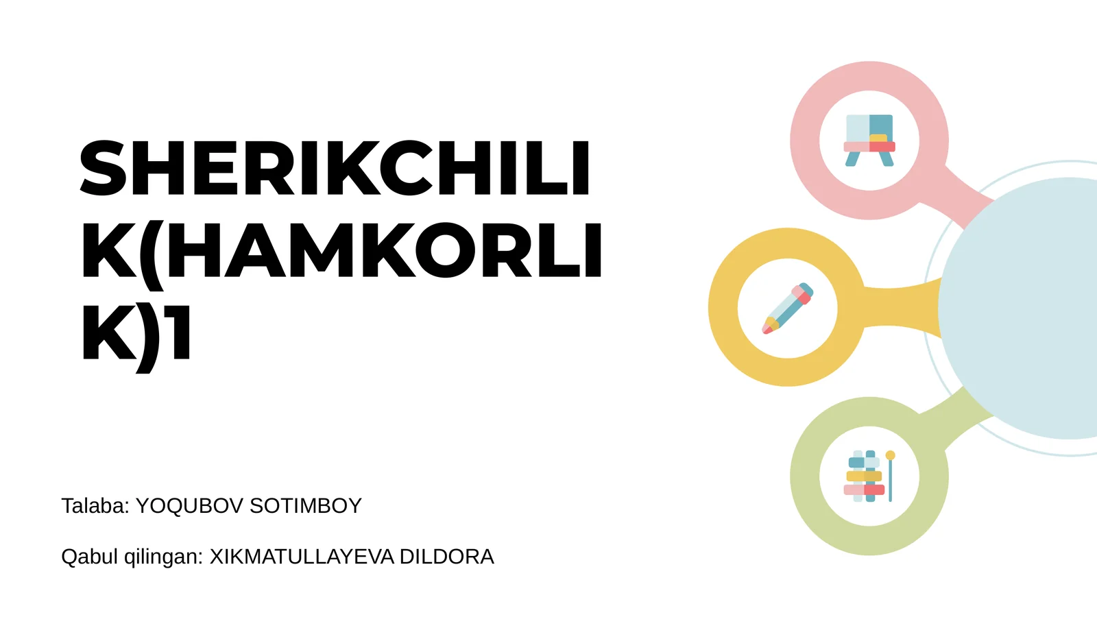 SHERIKCHILIK(HAMKORLIK)