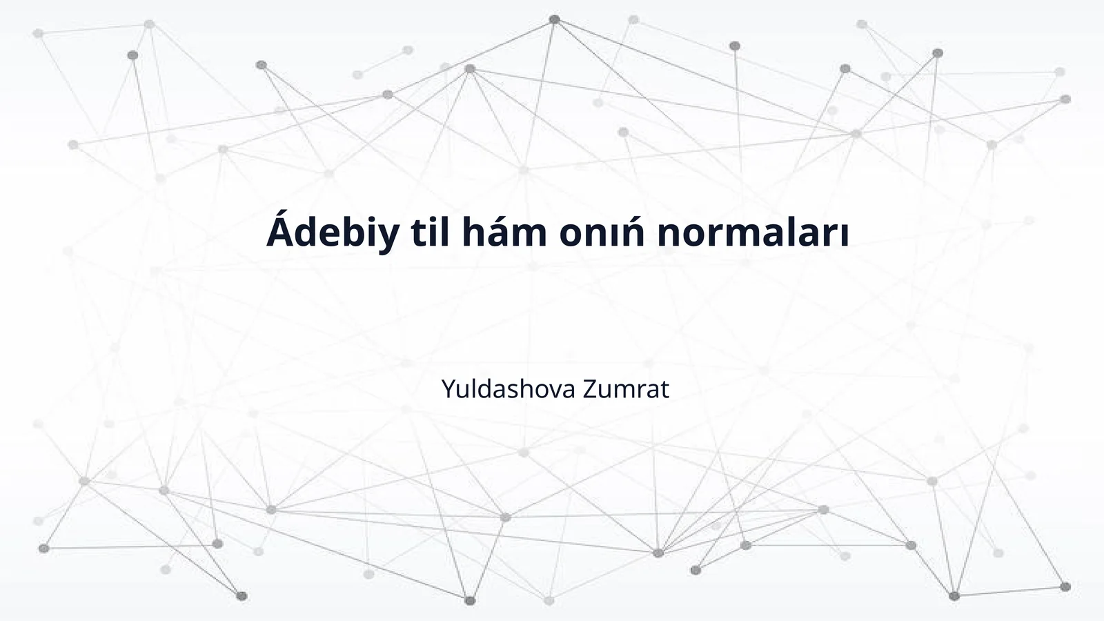 Ádebiy til hám onıń normaları