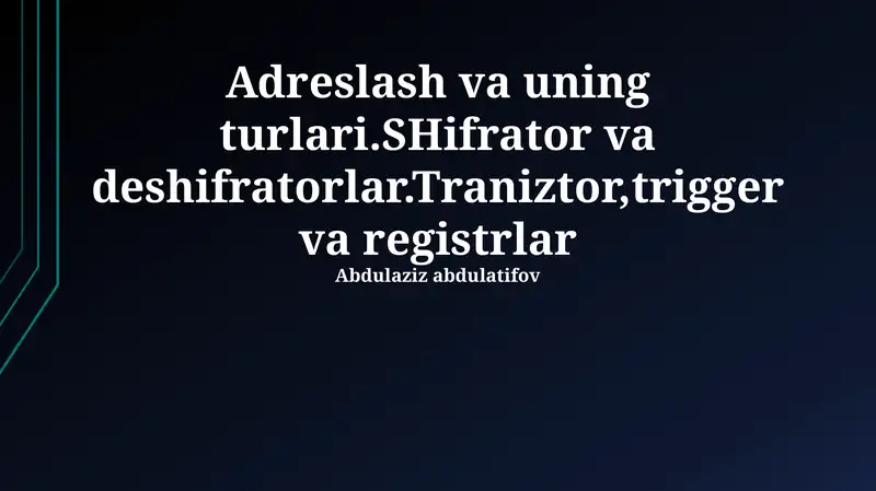 Manzil Maydoni va Uning Turlari