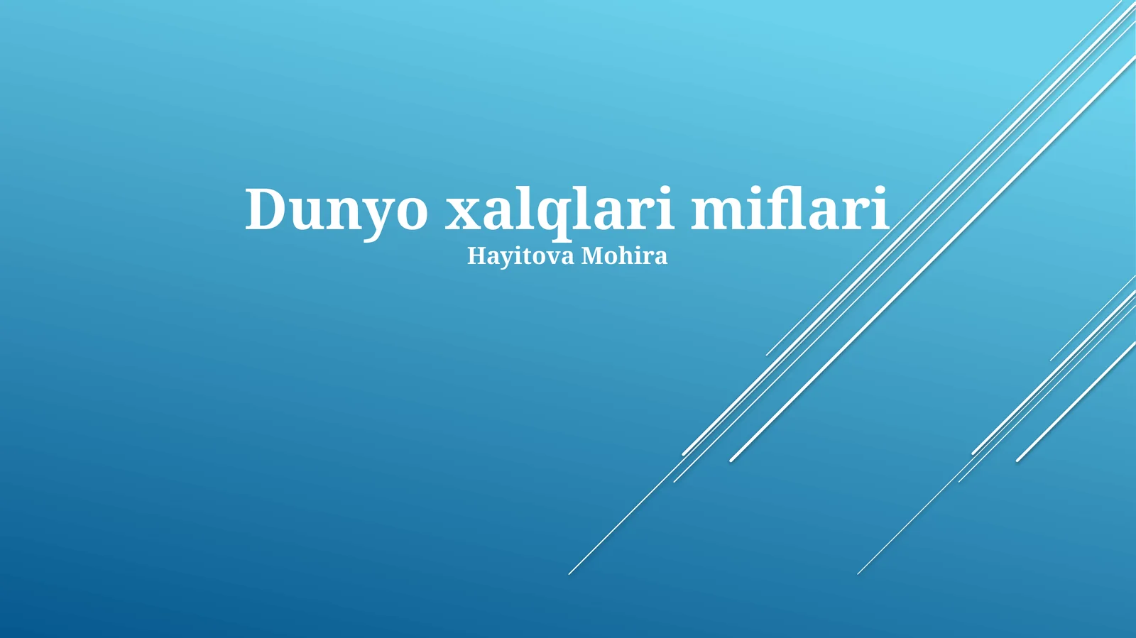 Dunyo xalqlari miflari