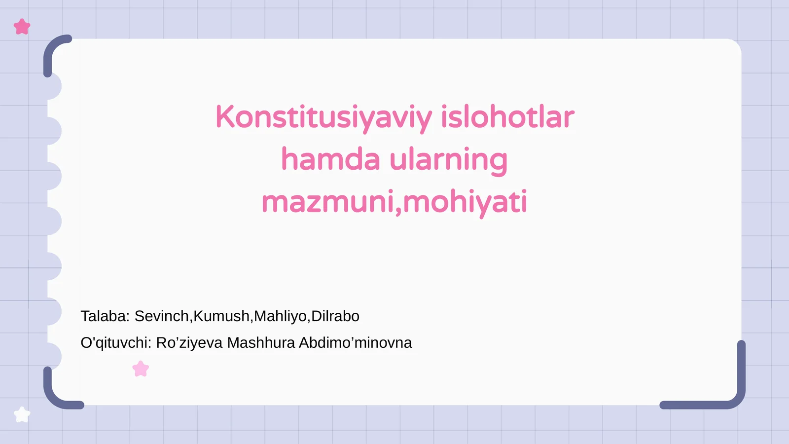 Konstitusiyaviy islohotlar
