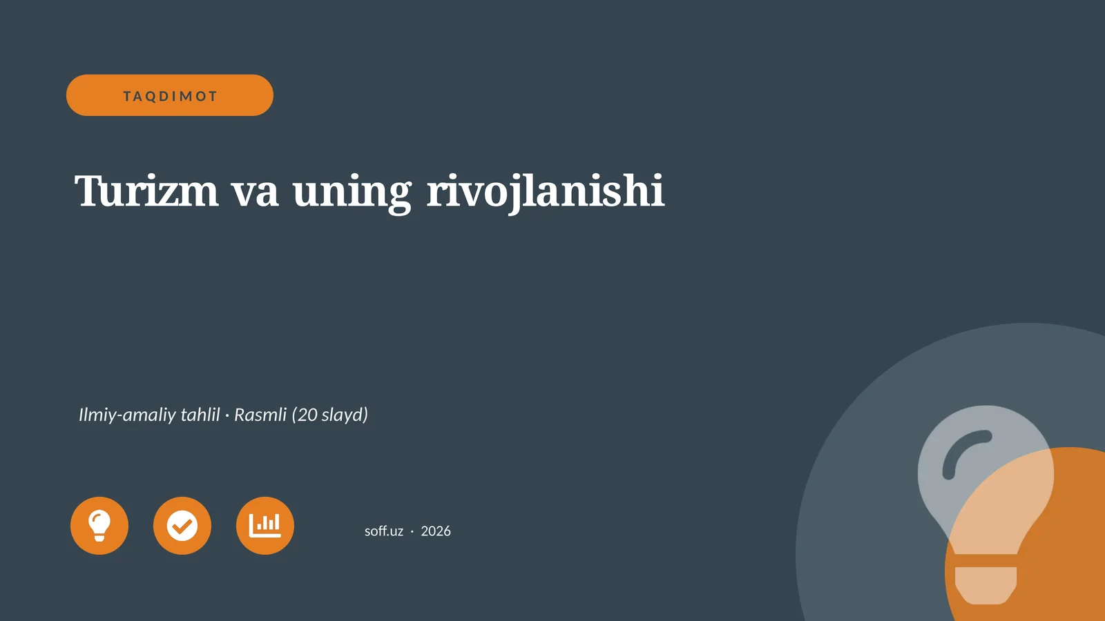 Turizm va uning rivojlanishi